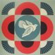 Lithographie signée Shepard Fairey (Obey Giant) : Geometric Dove Red