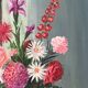 Tableau peinture sur toile bouquet de fleurs