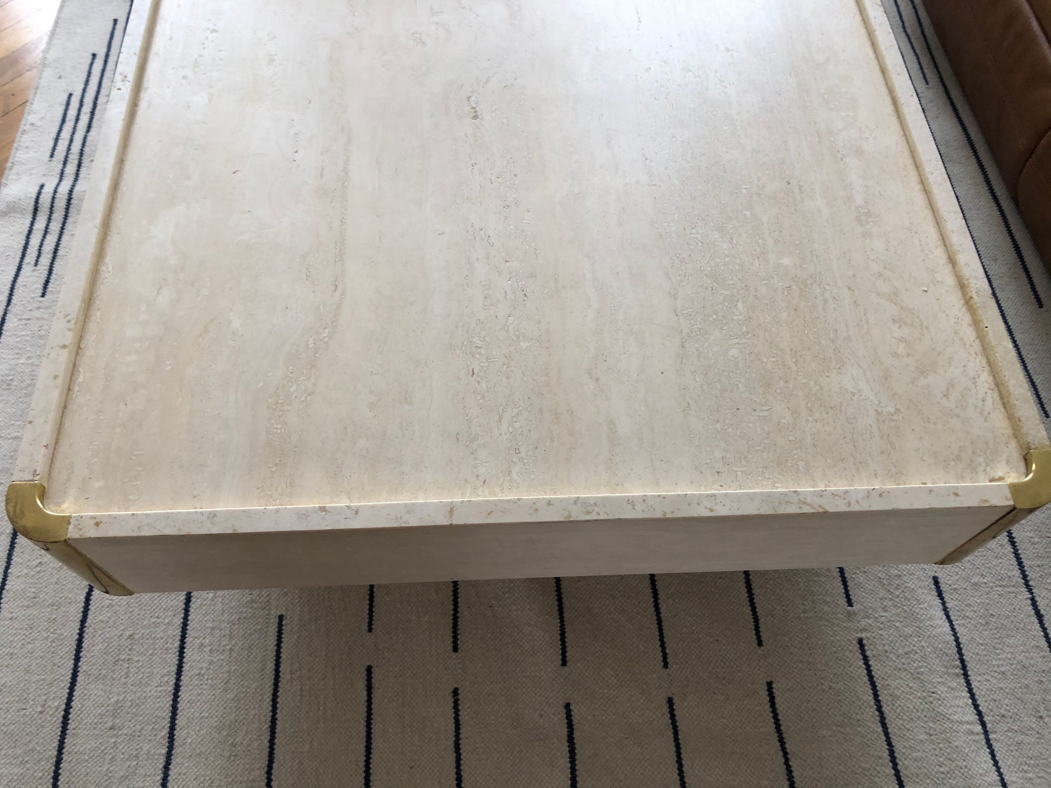 Travertine coffee table Mario Sabot