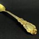 12 dessert spoons in vermeil, Minerva 19th century, blackened pear tree box