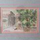 Two framed watercolors signed grosz