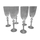 Six crystal champagne flutes signed Cristalleries de Lorraine, Charlotte model
