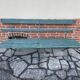 Antique folding garden bench