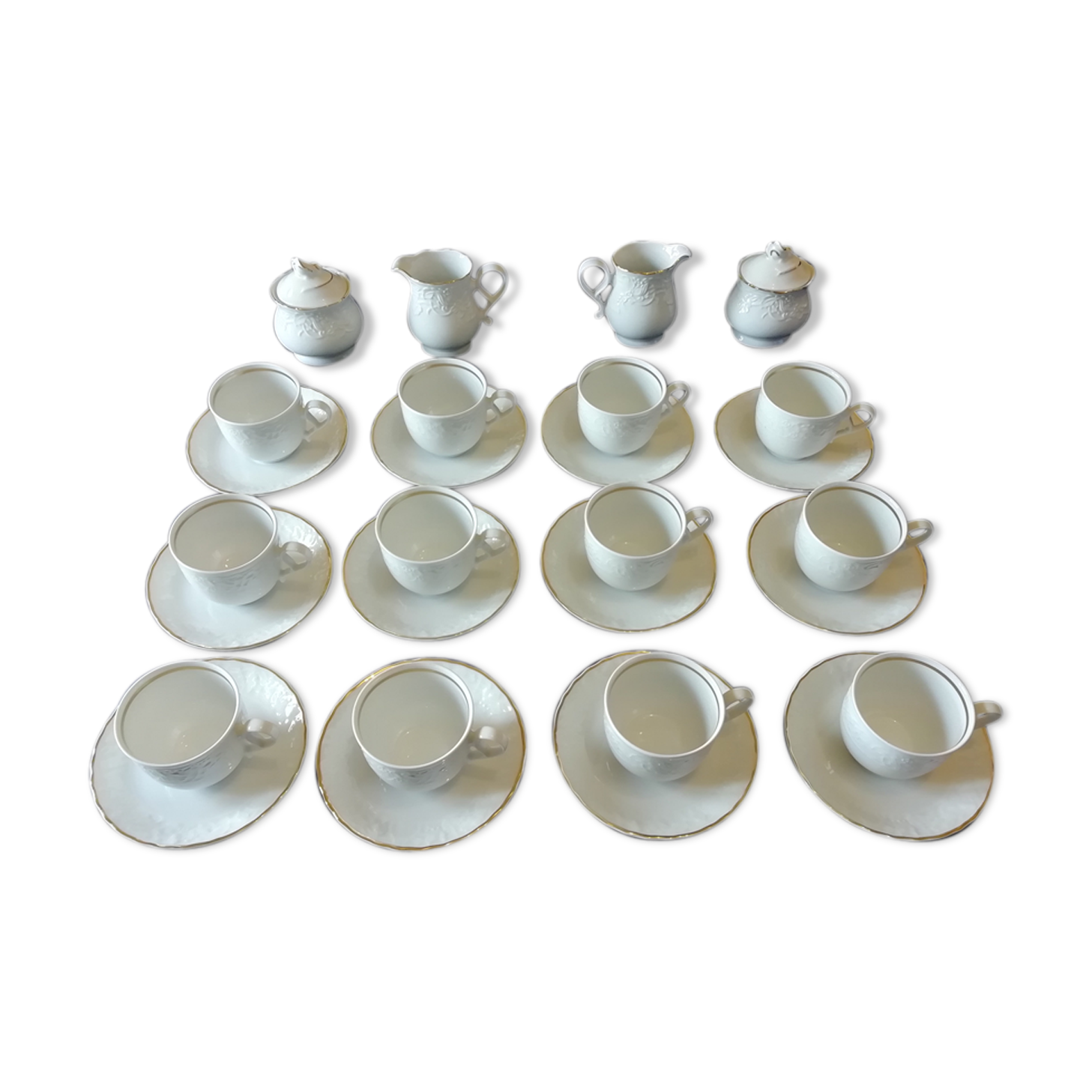 MITTERTEICH Bavaria. Service a café 12 people porcelain signed