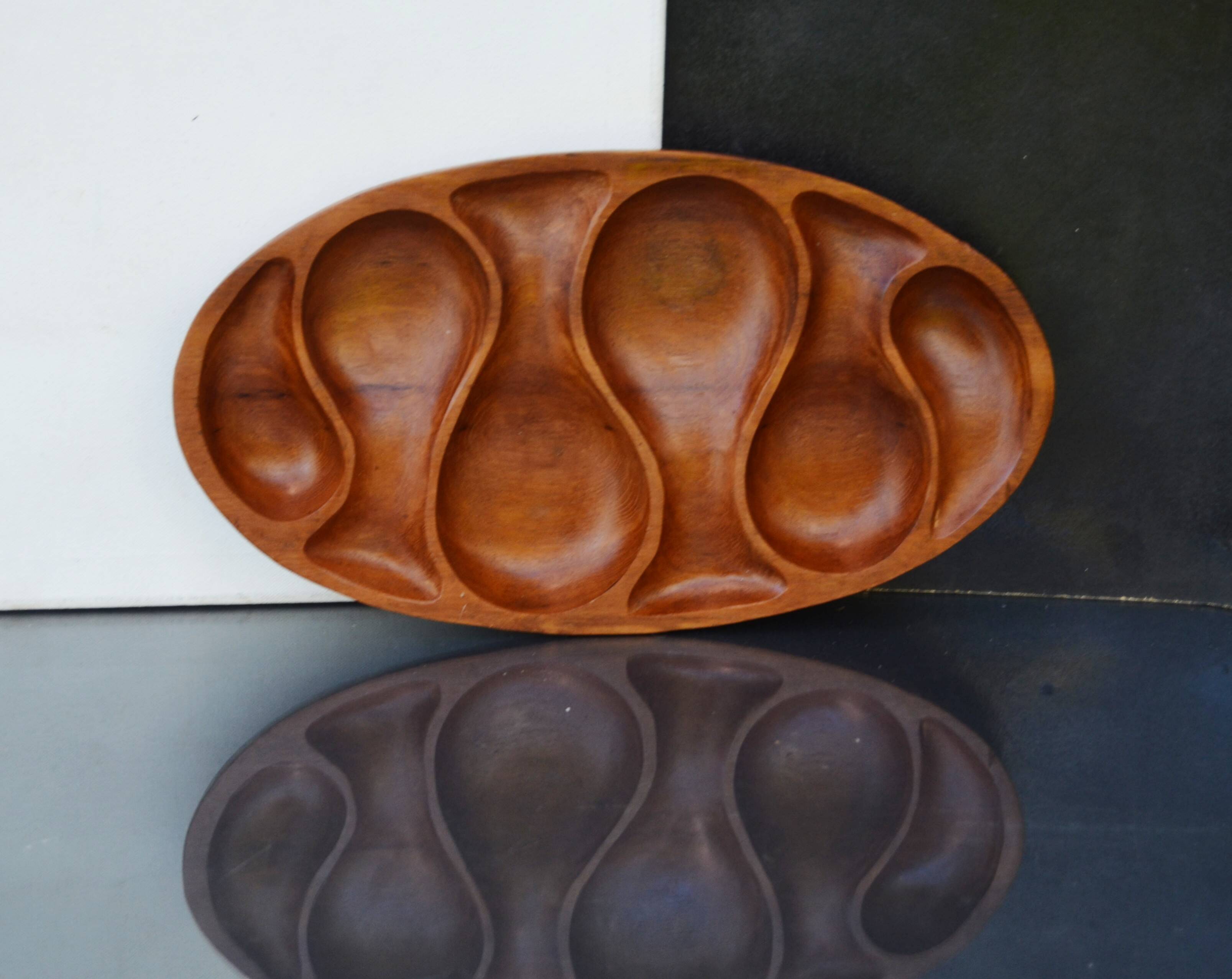 Mid Century Teak Bowel by Laur Jensen Odense Dish Server
