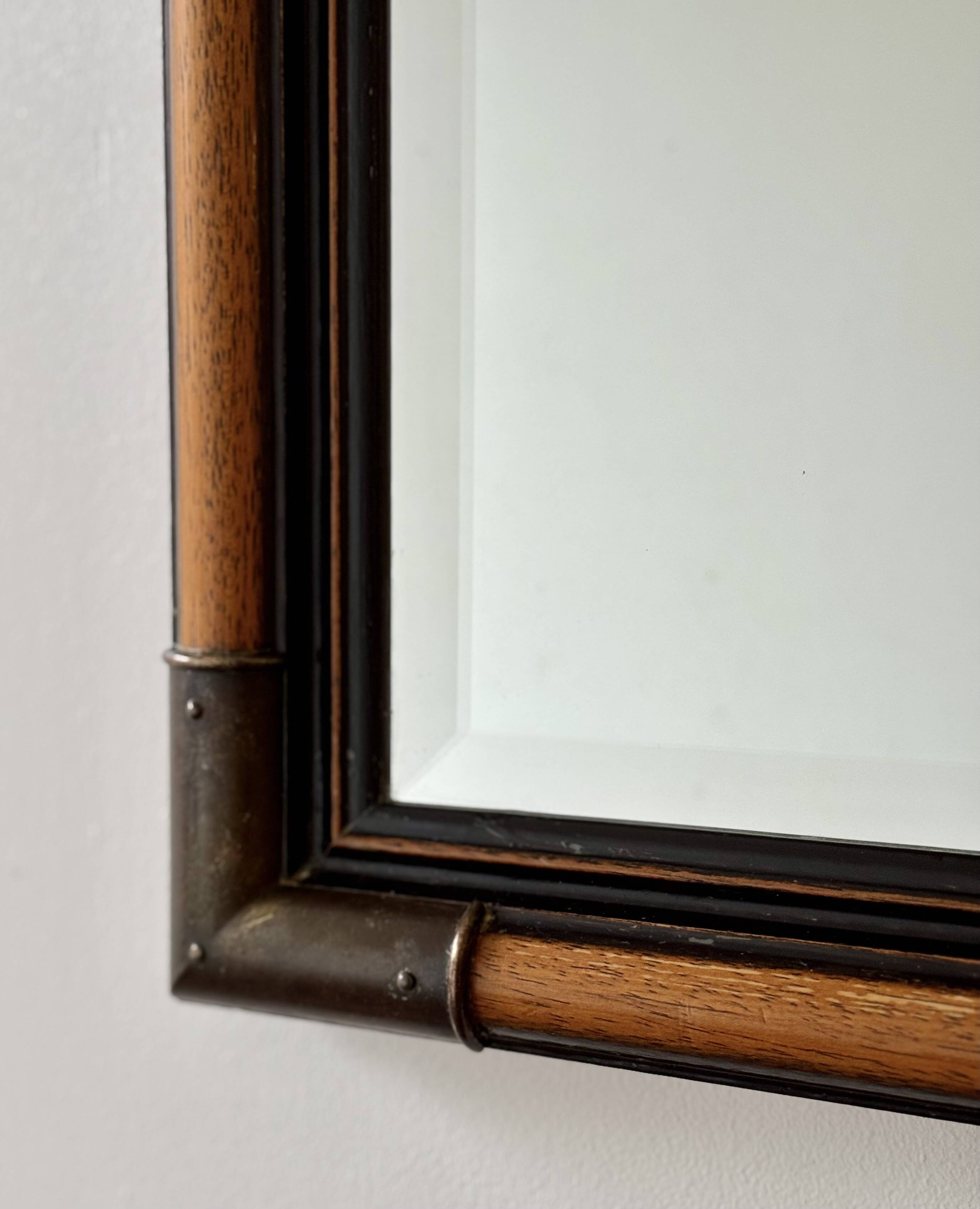 Vintage Bevelled Wall Mirror Campaign Style