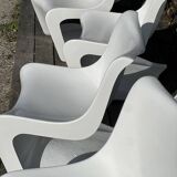 2 pairs of Silene armchairs by M.Borgnat