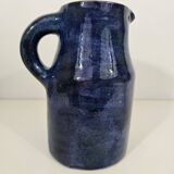 Robert and Jean Cloutier pitcher in blue enameled ceramic