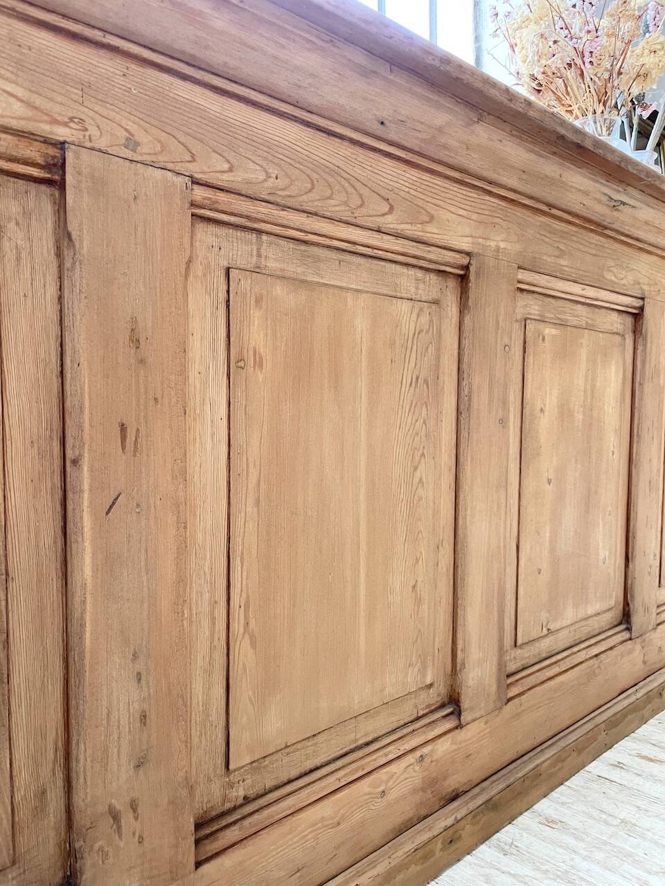 2m pine counter or central island with storage