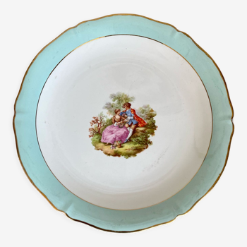 Dish Ceranord France "Fragonard" semi vintage porcelain