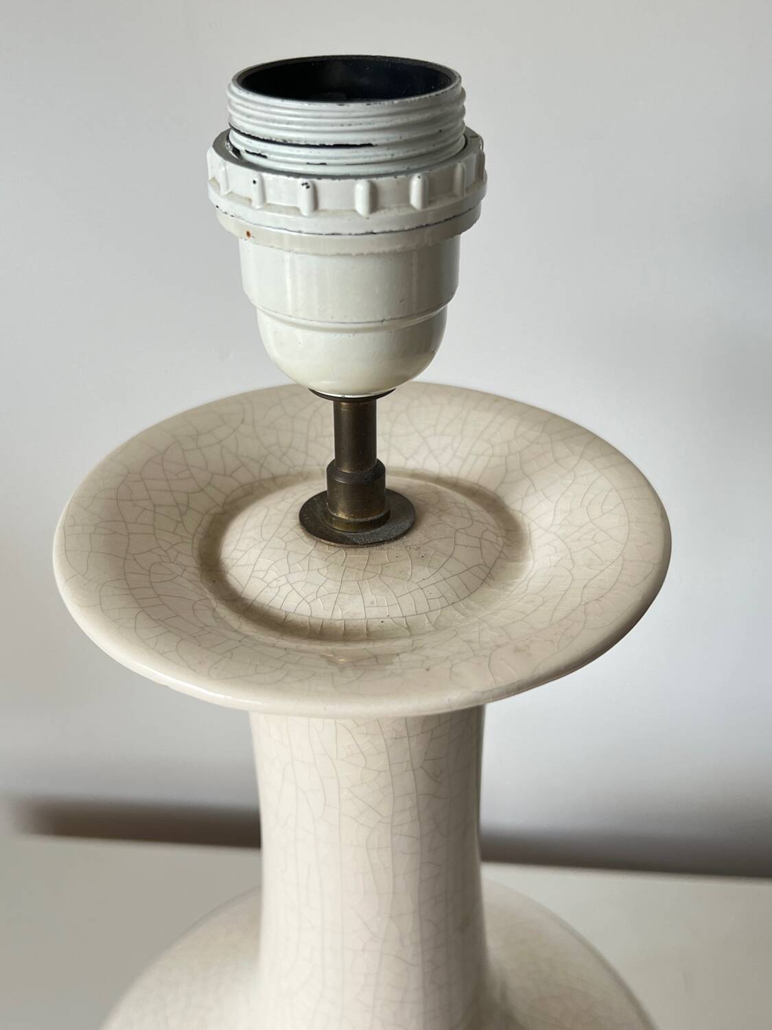 Vintage cracked glazed ceramic lamp – 1970s