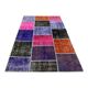 Distressed vintage turkish patchwork rug 150x100 cm wool medium