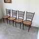 Set of 4 Fischel cane bistro chairs n019