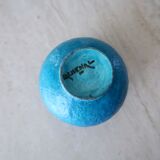 Egyptian blue ceramic vase by Edmond Lachenal, 30s