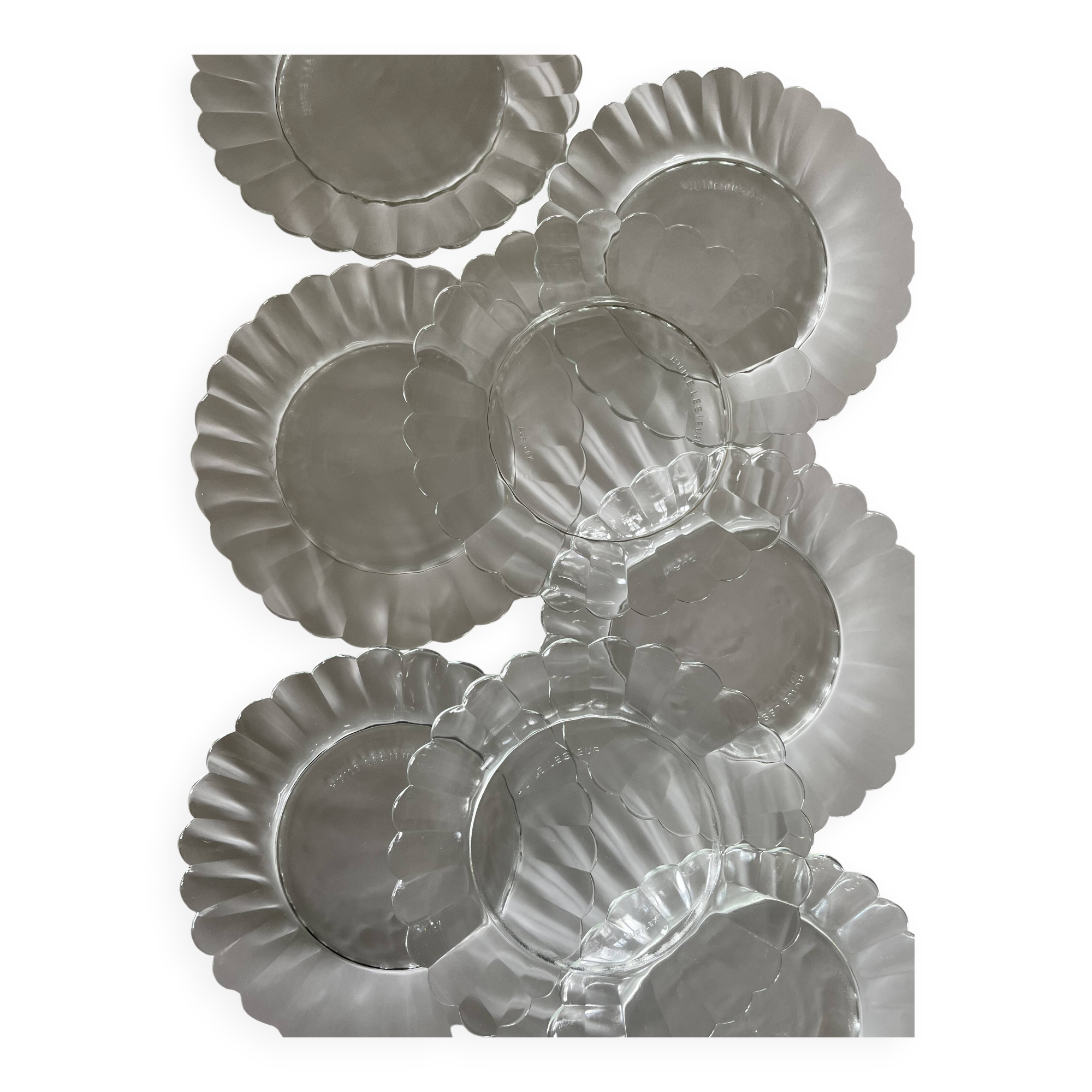 8 assiettes à dessert  marguerite Duralex huile lesieur