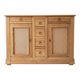 Low sideboard, antique, in light oak.
