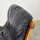 Fauteuil design scandinave cuir teck vintage Gote Mobler