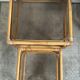 Duo of vintage rattan coffee tables from the 60s-70s