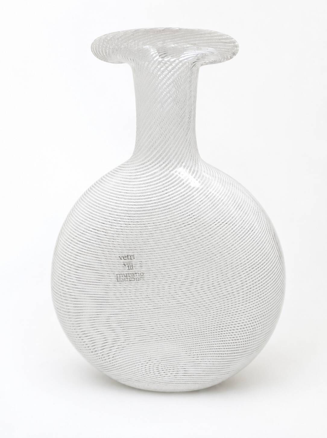 Flat Vase Mezza Filigrana Murano - Bibierre (Code 055), 1970
