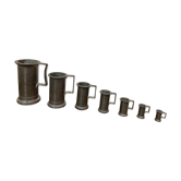 Set of 7 jug in tin
