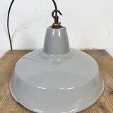 Industrial Grey Enamel Factory Pendant Lamp from Thorlux, 1960s
