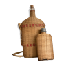 Duo of rattan bottles