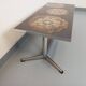 Vintage ceramic and chrome metal coffee table from the 70s