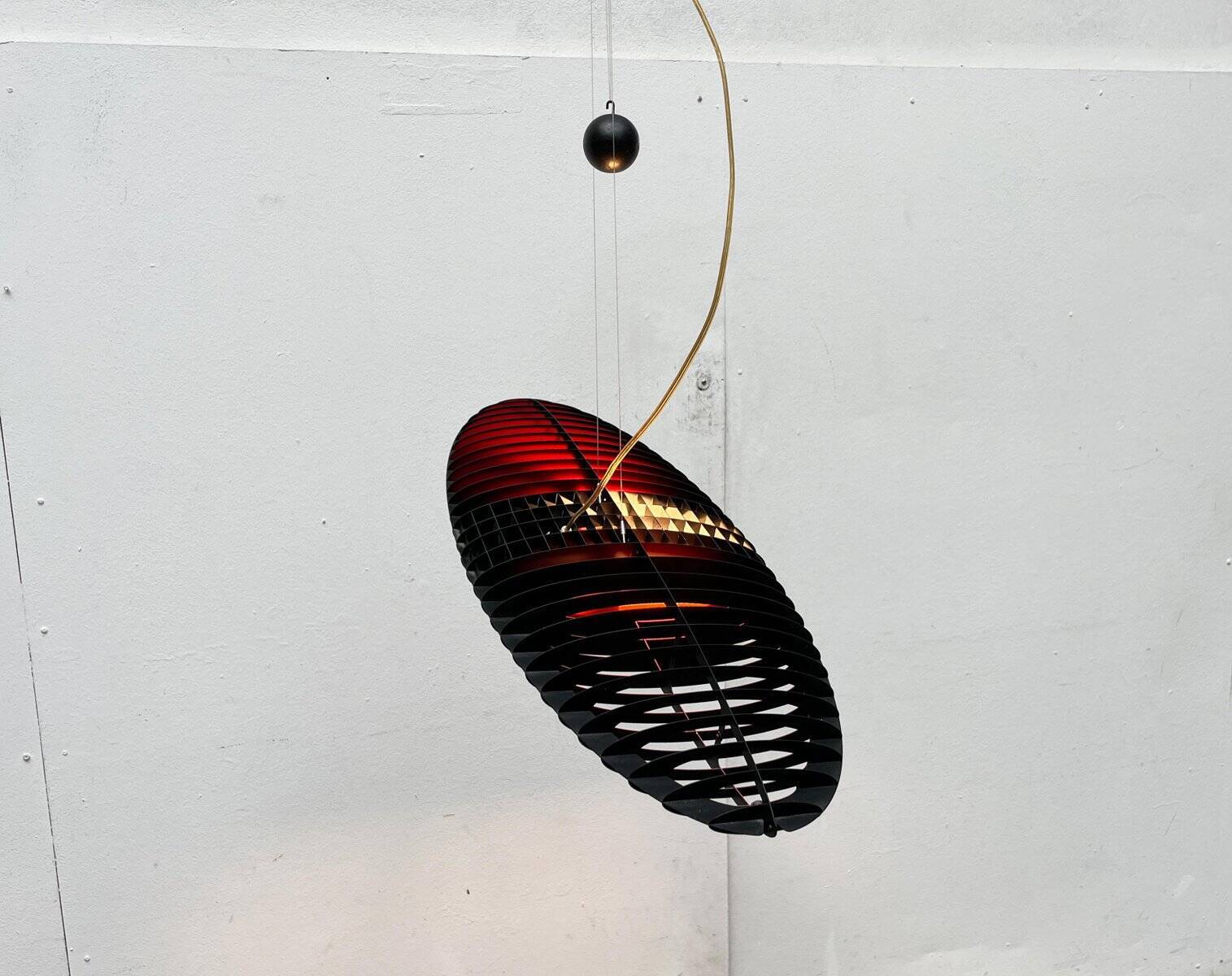 Titania black suspension lamp Italian postmodern by Alberto Meda and Paolo Rizzatto for Luceplan