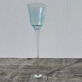 Collectible irregular blown stemmed glass