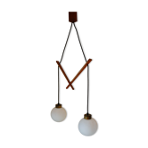 Suspension boules opaline vintage 1960s