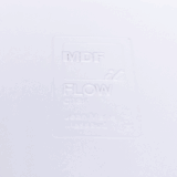 Mdf flow chair lacquered white shell and green fabric