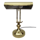 Desk/bank lamp, hinged gilded brass