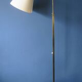 Danish multi-adjustable brass floor lamp, 1960s