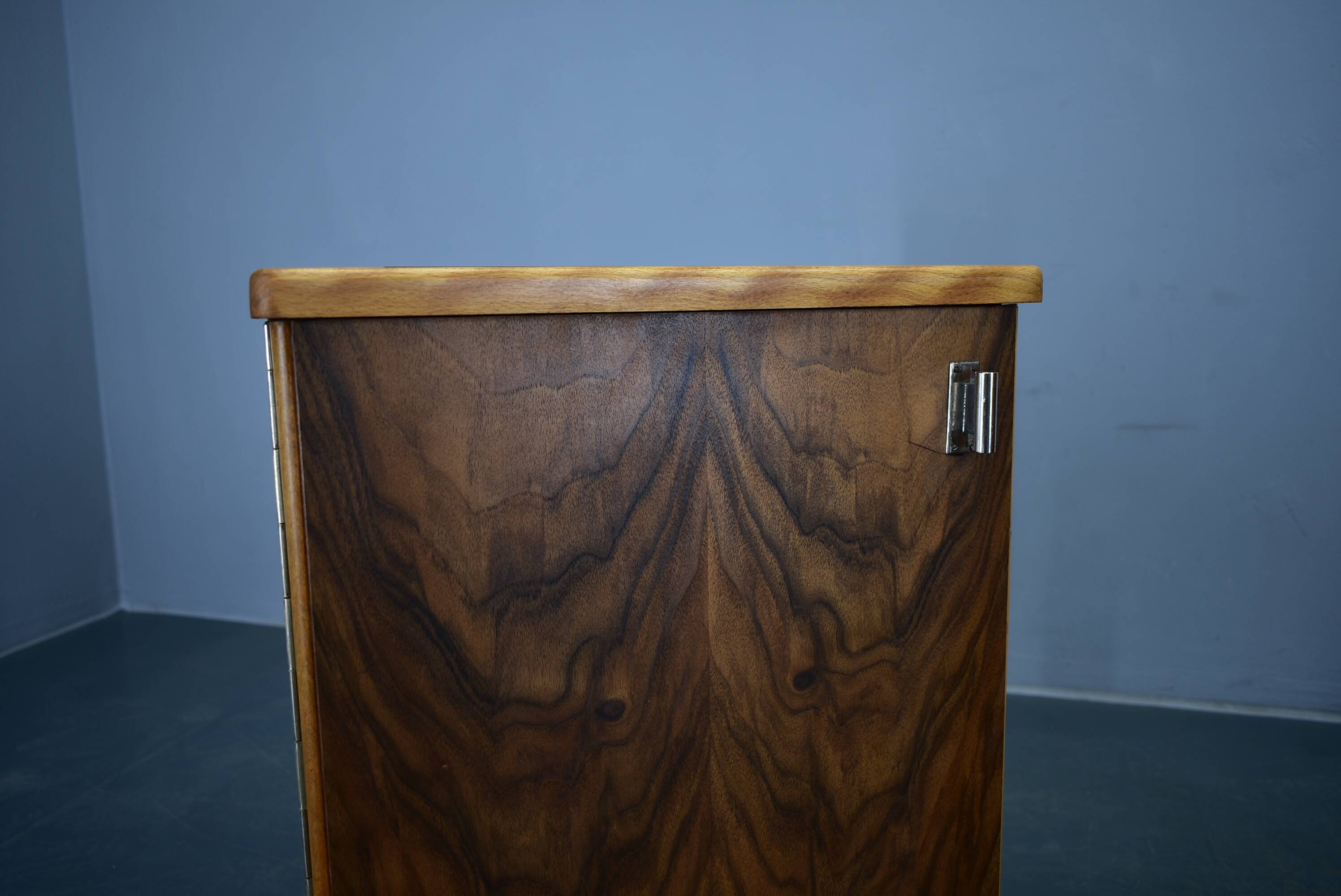 1935s pair of rare Art Deco bedside tables, Czechoslovakia