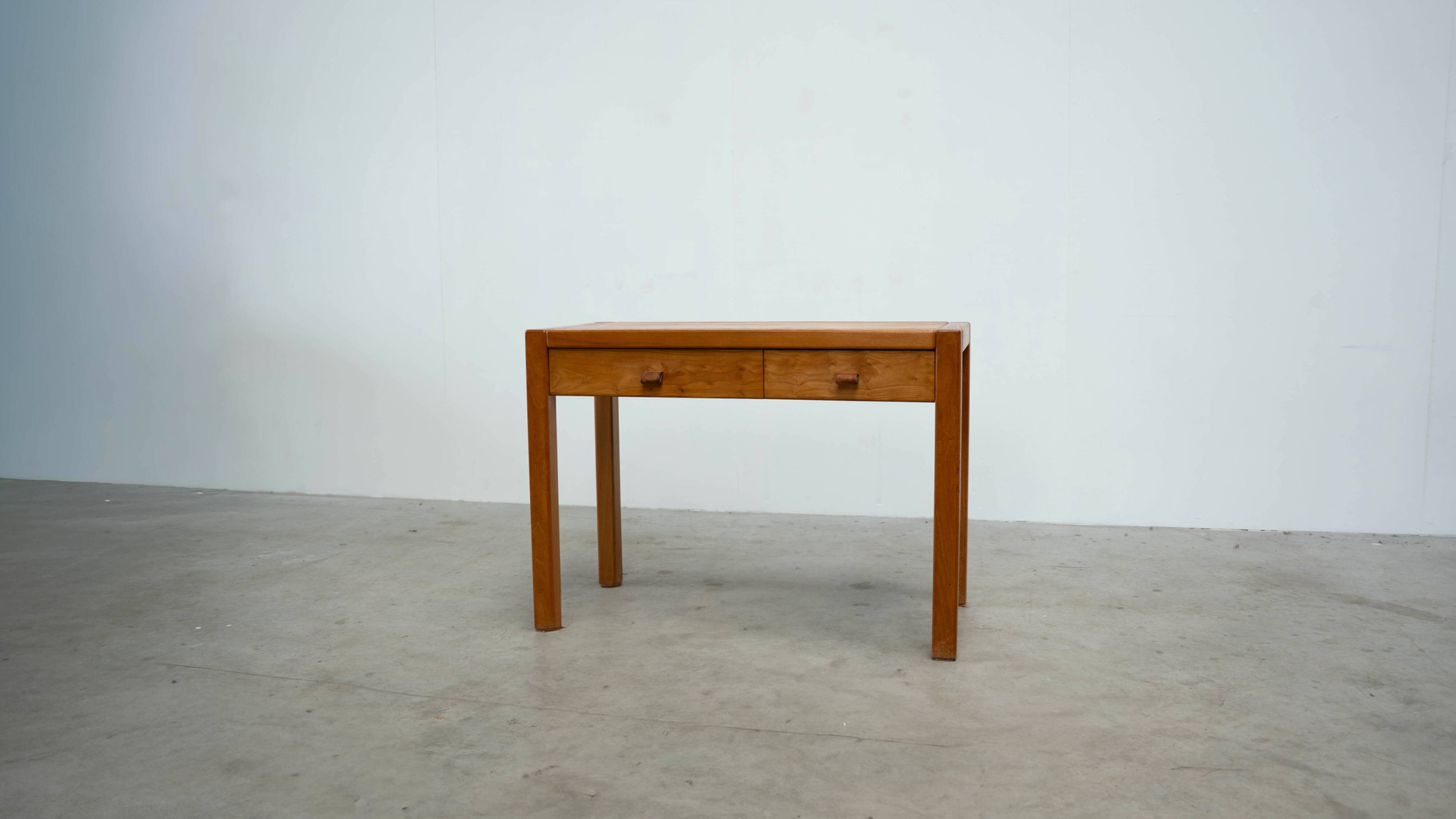 Solid elm desk by Roland Haeusler for Maison Regain