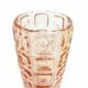 Vase en forme d'enveloppe, style mid-century modern, en verre pressé rose, Ząbkowice, Pologne, années 1970.