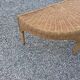 Fauteuil rotin et table basse rotin design des années 70