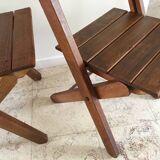 Folding chairs "by the wood fire"