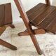 Folding chairs "by the wood fire"