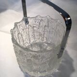 Scandinavian design frosted glass ice cube bucket