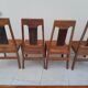chaises et banc en palissandre massif vintage