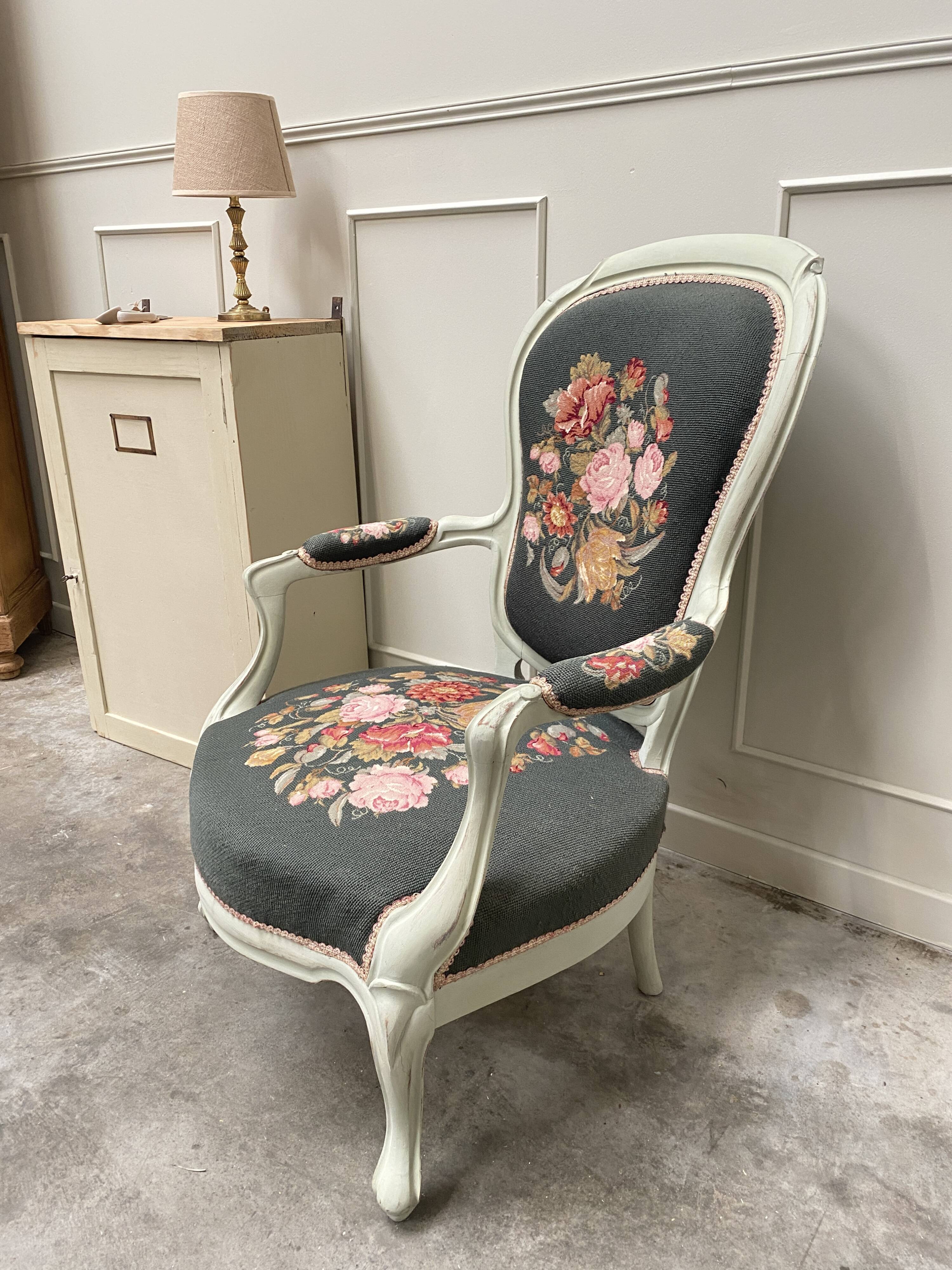 Fauteuil Louis XV rénové