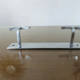 Coat rack in chrome brass 2 hooks 70s