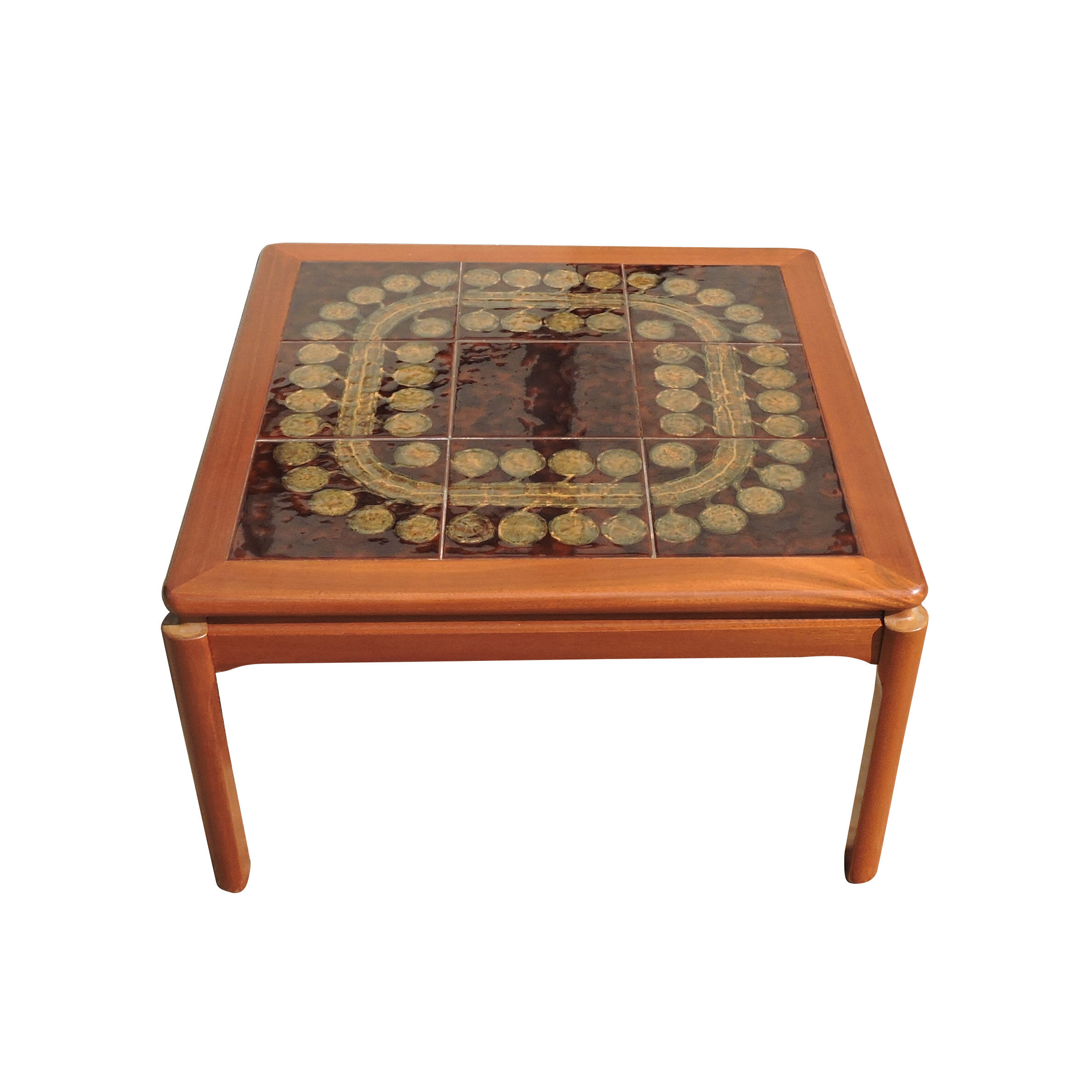 Mid-century square tile topped coffee table, 1960s