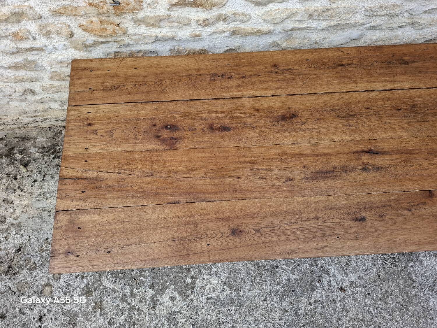 Weathered farm table