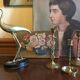 Three old candlesticks