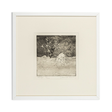 Neige, Gravure N/B sur papier, 47 x 47 cm