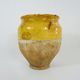 Glazed yellow confit pot, south west of France. Pyrenees XIXth