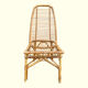 Ensemble bureau et chaise en bambou et rotin, vers 1970