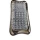 Silver-plated metal and glass hors d'oeuvre tray